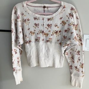 Free People floral thermal top